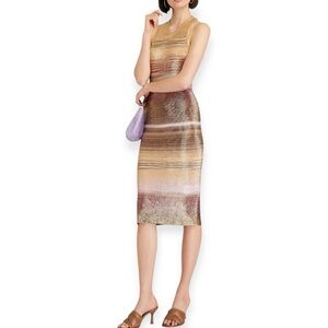 Missoni Spacedyed Metallic Knitted Midi Dress